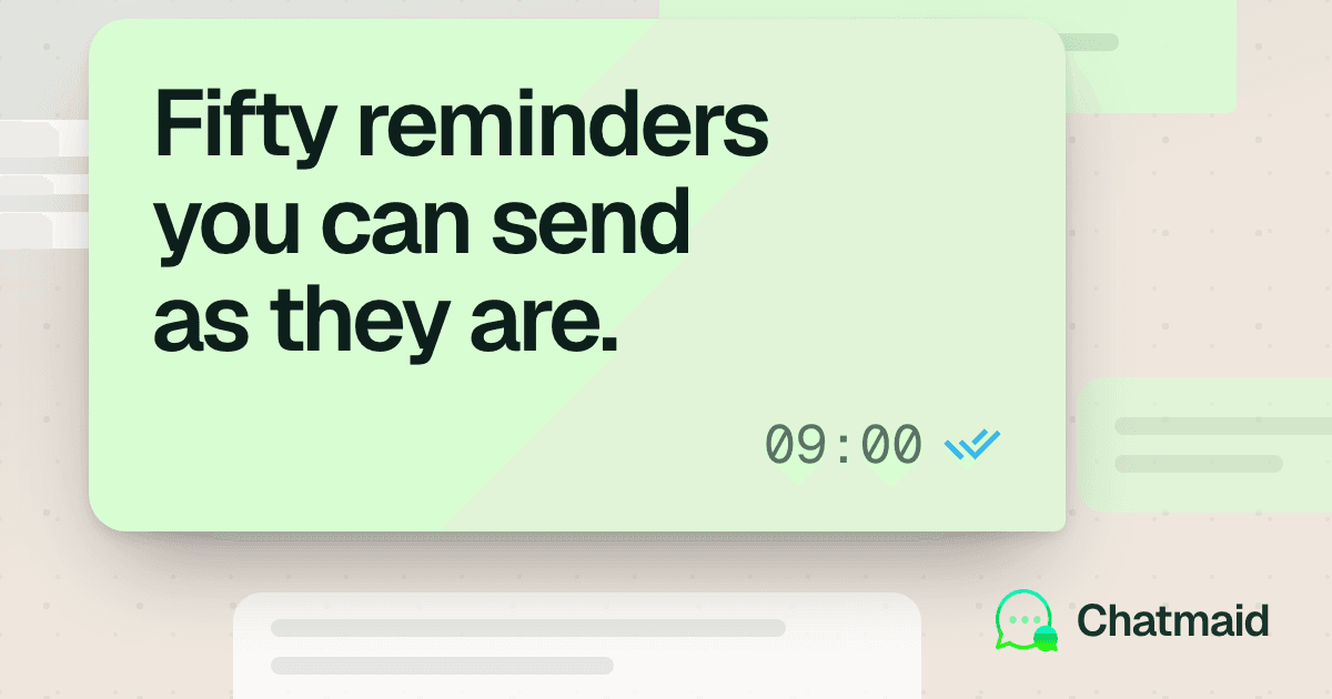 50 WhatsApp Reminder Message Templates You Can Use Today