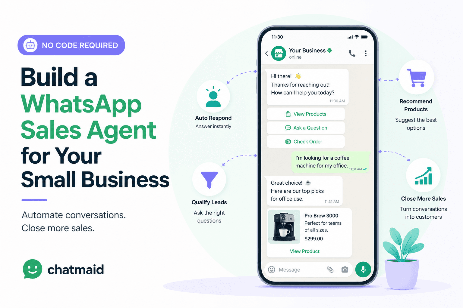 Build a WhatsApp Sales Agent for Your Small Business (No Code Required)