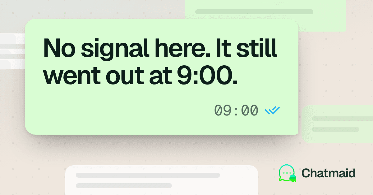 Schedule WhatsApp Messages Without Internet — Chatmaid Schedule Now Works Offline