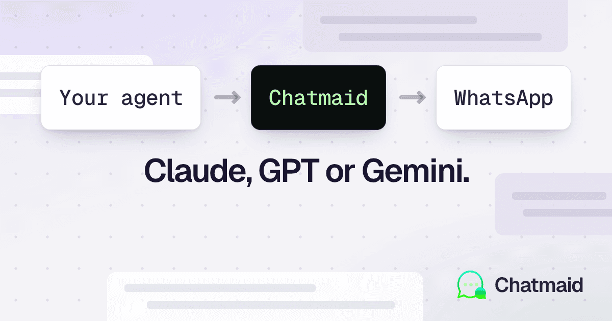 How to Connect Your AI Agent (Claude, ChatGPT, Gemini) to WhatsApp in Minutes