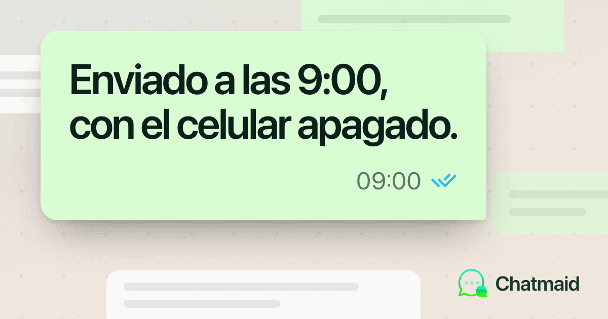 Programar mensajes de WhatsApp sin que el celular esté encendido